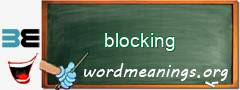 WordMeaning blackboard for blocking